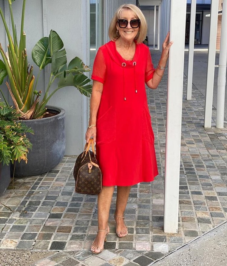 Plus Size Pile Neck Plus Size Dress
