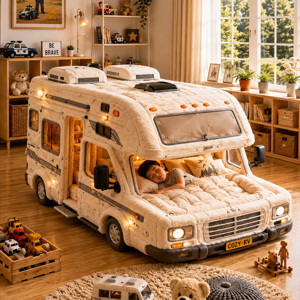 Kids RV Camper Floor Bed