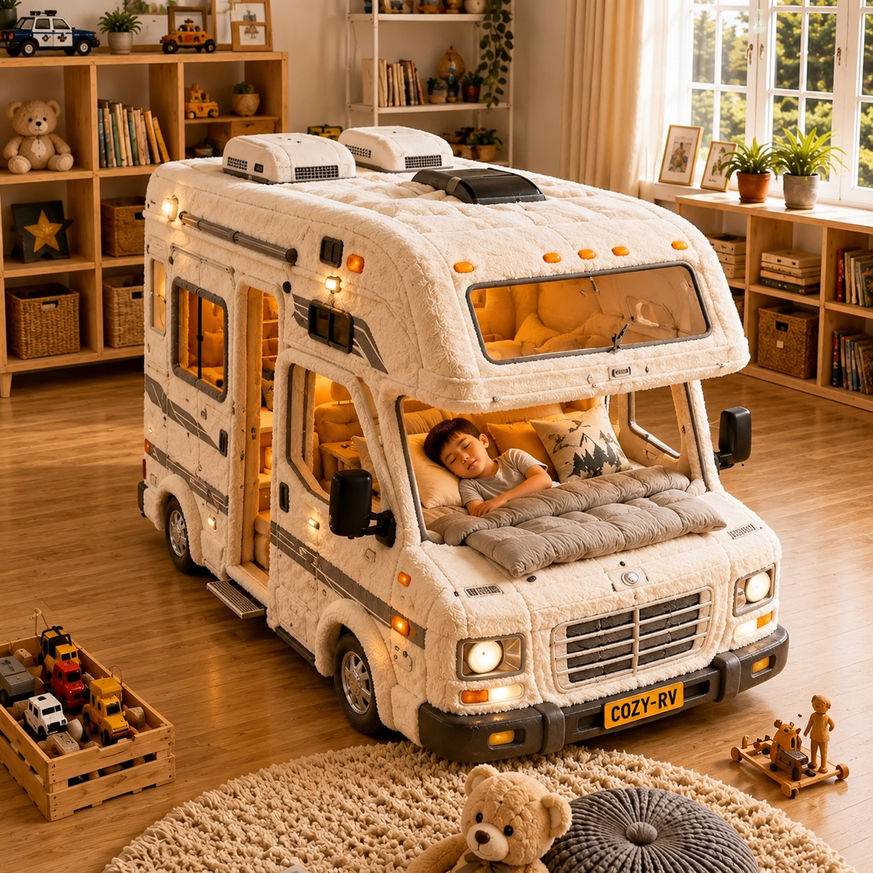 Kids RV Camper Floor Bed