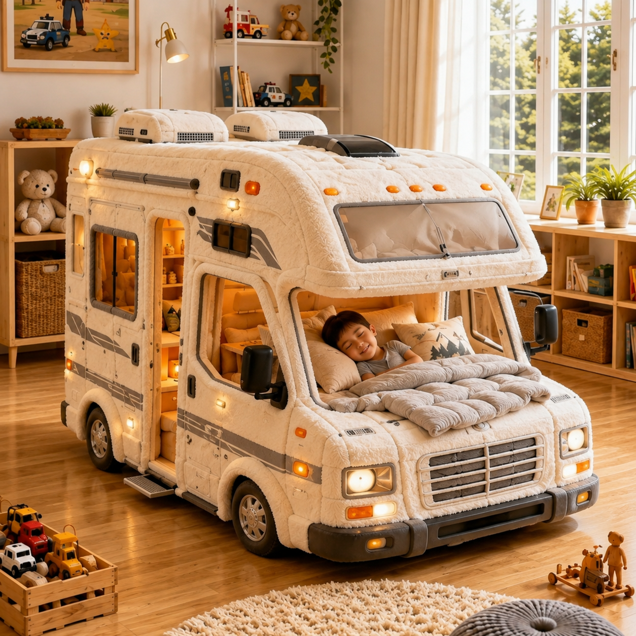 Kids RV Camper Floor Bed