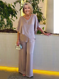 Double Layer Tunic Pantsuit